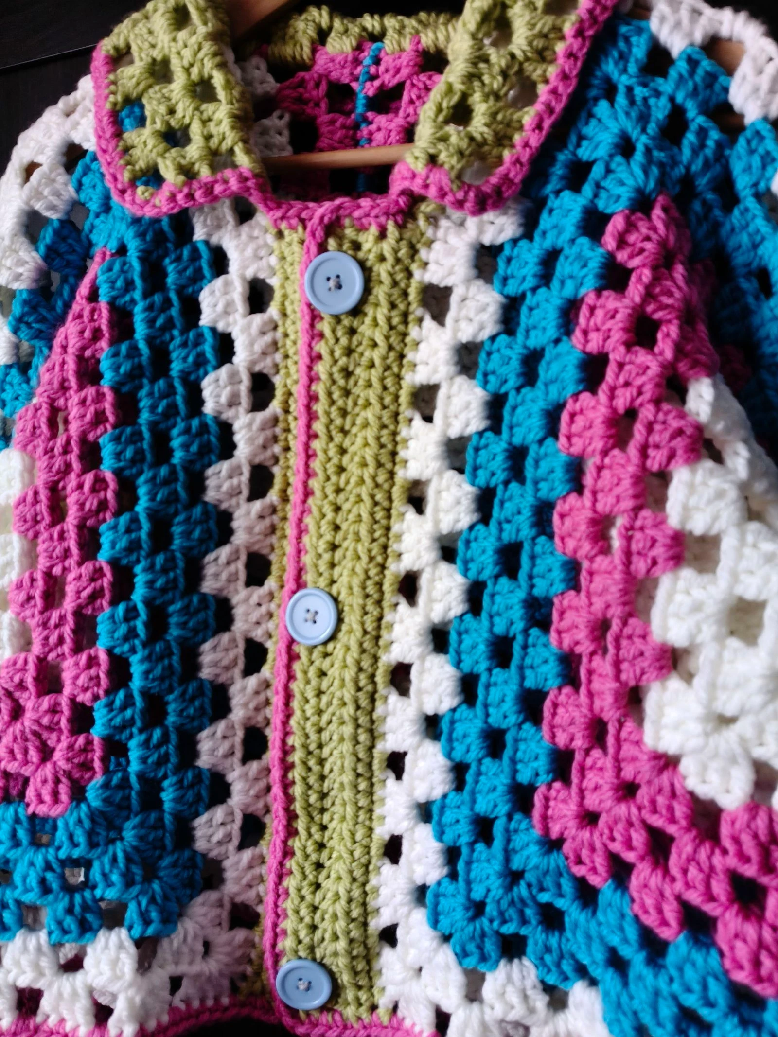 Haakjasje Handgemaakt - Turksblauw, Roze & Crème (Unieke Editie) – photo 2